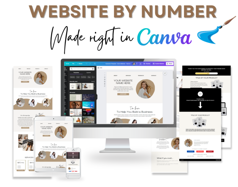 canva website by number
