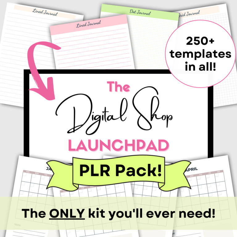 digital shop launchpad plr pack
